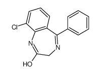 9-chloro-5-phenyl-1,3-dihydro-1,4-benzodiazepin-2-one结构式