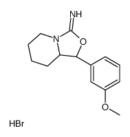 (1R,8aR)-1-(3-methoxyphenyl)-1,5,6,7,8,8a-hexahydro-[1,3]oxazolo[3,4-a]pyridin-3-imine,hydrobromide Structure