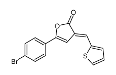 (3Z)-5-(4-bromophenyl)-3-(thiophen-2-ylmethylidene)furan-2-one结构式
