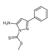 methyl 5-amino-3-phenylpyrazole-1-carbodithioate结构式
