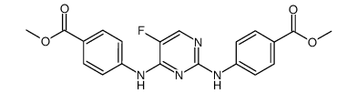 N2,N4-bis(4-methoxycarbonylphenyl)-5-fluoro-2,4-pyrimidinediamine Structure