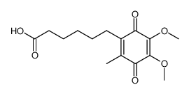6-(5,6-dimethoxy-3-methyl-1,4-benzoquinon-2-yl)hexanoic acid Structure