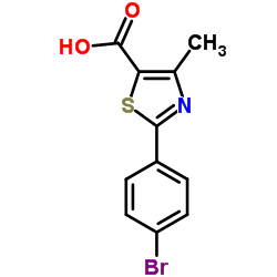 2-(4-Bromophenyl)-4-methyl-1,3-thiazole-5-carboxylic acid结构式