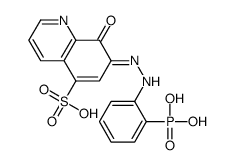 8-oxo-7-[(2-phosphonophenyl)hydrazinylidene]quinoline-5-sulfonic acid结构式