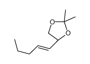 (4S)-2,2-dimethyl-4-pent-1-enyl-1,3-dioxolane结构式