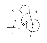 (5S)-1-tert-butoxycarbonyl-5-(5-methyl-2,7,8-trioxabicyclo[3.2.1]oct-1-yl)-2-pyrrolidone结构式