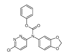 benzo[1,3]dioxol-5-yl-(6-chloro-pyridazin-3-yl)-carbamic acid phenyl ester结构式