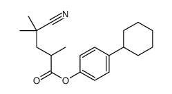 (4-cyclohexylphenyl) 4-cyano-2,4-dimethylpentanoate Structure