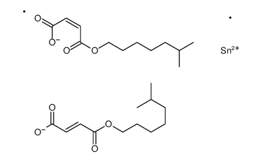 4,4'-[(Dimethylstannylidene)bis(oxy)]bis[(Z)-4-oxo-2-butenoic acid 6-methylheptyl] ester Structure