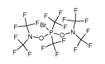 bis{bis(trifluoromethyl)aminooxy}-bis(trifluoromethyl)bromophosphorane Structure