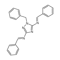 1-benzyl-N3,N5-dibenzylidene-1H-[1,2,4]triazole-3,5-diamine结构式