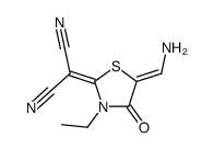 Propanedinitrile, [5-(aminomethylene)-3-ethyl-4-oxo-2-thiazolidinylidene]- (9CI) Structure