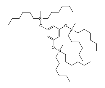 [3,5-bis[[dihexyl(methyl)silyl]oxy]phenoxy]-dihexyl-methylsilane Structure