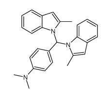 4-[bis(2-methylindol-1-yl)methyl]-N,N-dimethylaniline结构式