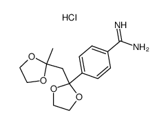 4-[2-(2-Methyl-[1,3]dioxolan-2-ylmethyl)-[1,3]dioxolan-2-yl]-benzamidine; hydrochloride Structure