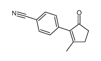 Benzonitrile, 4-(2-methyl-5-oxo-1-cyclopenten-1-yl)- (9CI) structure