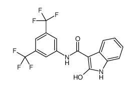 N-[3,5-bis(trifluoromethyl)phenyl]-2-hydroxy-1H-indole-3-carboxamide Structure