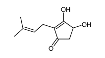 3,4-dihydroxy-2-(3-methylbut-2-enyl)cyclopent-2-en-1-one Structure