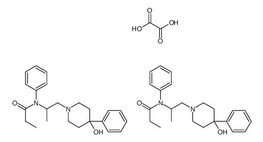 N-[1-(4-hydroxy-4-phenylpiperidin-1-yl)propan-2-yl]-N-phenylpropanamide,oxalic acid Structure