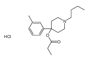 [1-butyl-4-(3-methylphenyl)piperidin-4-yl] propanoate,hydrochloride结构式