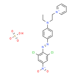 1-[2-[[4-[(2,6-dichloro-4-nitrophenyl)azo]phenyl]ethylamino]ethyl]pyridinium hydrogen sulphate结构式