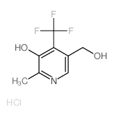 3-Pyridinemethanol,5-hydroxy-6-methyl-4-(trifluoromethyl)-, hydrochloride (1:1) structure