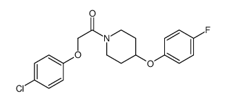 2-(4-chlorophenoxy)-1-[4-(4-fluorophenoxy)piperidin-1-yl]ethanone Structure