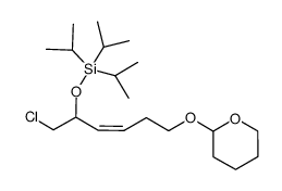 [(Z)-1-Chloromethyl-5-(tetrahydro-pyran-2-yloxy)-pent-2-enyloxy]-triisopropyl-silane结构式