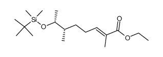(6S,7R,E)-ethyl 7-((tert-butyldimethylsilyl)oxy)-2,6-dimethyloct-2-enoate Structure