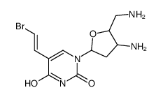 1-[(2R,4S,5R)-4-amino-5-(aminomethyl)oxolan-2-yl]-5-(2-bromoethenyl)pyrimidine-2,4-dione Structure