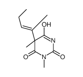 1,5-dimethyl-5-[(E)-pent-2-en-2-yl]-1,3-diazinane-2,4,6-trione Structure