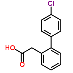 (4'-Chloro-2-biphenylyl)acetic acid structure