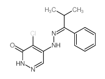 3(2H)-Pyridazinone,4-chloro-5-[2-(2-methyl-1-phenylpropylidene)hydrazinyl]- structure