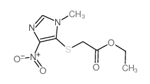 Acetic acid,2-[(1-methyl-4-nitro-1H-imidazol-5-yl)thio]-, ethyl ester结构式