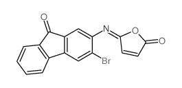2(5H)-Furanone,5-[(3-bromo-9-oxo-9H-fluoren-2-yl)imino]-结构式