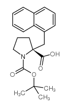Boc-(R)-α-(1-Naphthalenylmethyl)-proline Structure