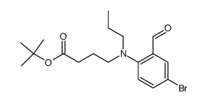 tert-butyl 4-[(4-bromo-2-formylphenyl)(propyl)amino]butanoate结构式
