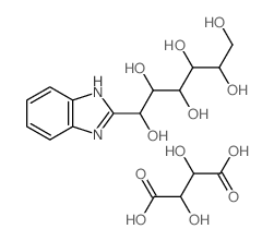 1-(1H-benzoimidazol-2-yl)hexane-1,2,3,4,5,6-hexol; 2,3-dihydroxybutanedioic acid结构式