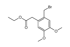 ethyl 2-(bromomethyl)-4,5-dimethoxyphenylacetate Structure