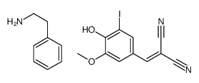 2-[(4-hydroxy-3-iodo-5-methoxy-phenyl)methylidene]propanedinitrile, 2- phenylethanamine picture