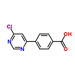 4-(6-Chloro-4-pyrimidinyl)benzoic acid结构式