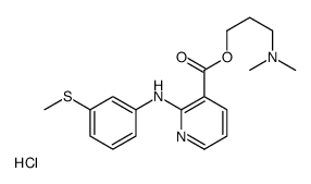 3-(dimethylamino)propyl 2-(3-methylsulfanylanilino)pyridine-3-carboxylate,hydrochloride Structure