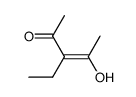 (E)-3-ethyl-4-hydroxypent-3-en-2-one结构式