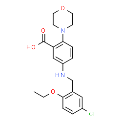 5-[(5-Chloro-2-ethoxybenzyl)amino]-2-(4-morpholinyl)benzoic acid结构式