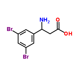 3-Amino-3-(3,5-dibromophenyl)propanoic acid结构式