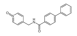 N-[(1-oxidopyridin-1-ium-4-yl)methyl]-4-phenylbenzamide Structure