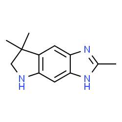 Pyrrolo[2,3-f]benzimidazole, 1,5,6,7-tetrahydro-2,7,7-trimethyl- (9CI)结构式