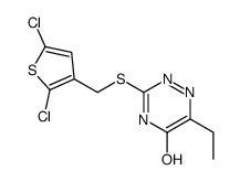 3-[(2,5-dichlorothiophen-3-yl)methylsulfanyl]-6-ethyl-2H-1,2,4-triazin-5-one Structure