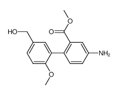 4-Amino-5'-hydroxymethyl-2'-methoxy-biphenyl-2-carboxylic acid methyl ester结构式