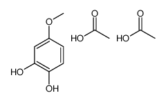 acetic acid,4-methoxybenzene-1,2-diol结构式